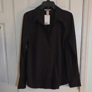 H&M Black Button Down Shirt